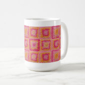 正方形のおばあさんの正方形のマグの円 コーヒーマグカップ (正面右)