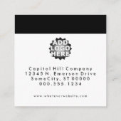 正方形のアポイントメントカード 予約カード (裏面)