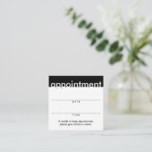 正方形のアポイントメントカード 予約カード (スタンド正面)