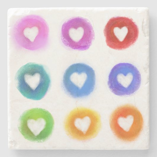 正方形のイメージを持つ大理石コースター ストーンコースター (正面)