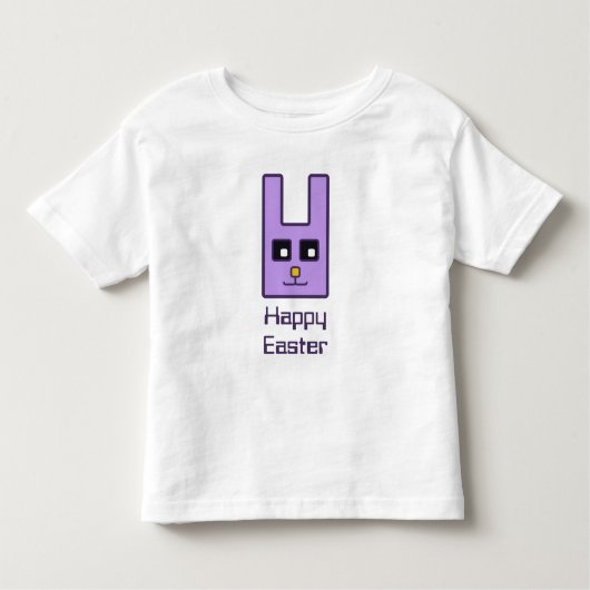 正方形のイースターのウサギの幼児のひだのTシャツ トドラーTシャツ (正面)
