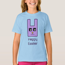正方形のイースターのウサギのTシャツ(子供) Tシャツ