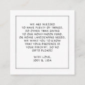 正方形のウィッシングウェルのカードエンクロージャのニュートラルカラー エンクロージャーカード (正面)