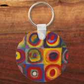 正方形のカラー勉強円バイカンディンスキー キーホルダー (正面)