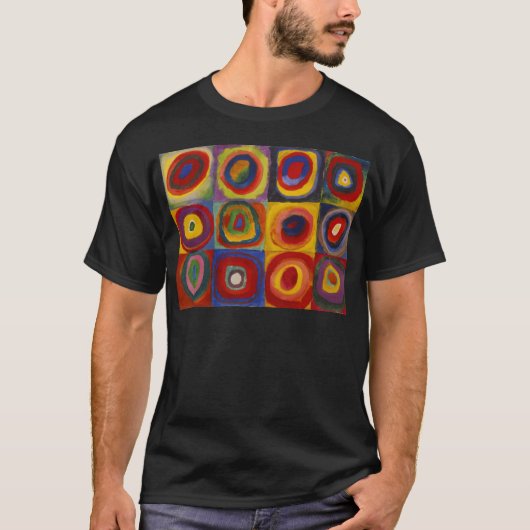 正方形のカラー勉強円バイカンディンスキー Tシャツ (正面)