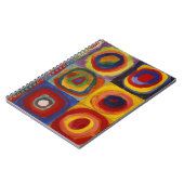 正方形のカラー勉強円 ノートブック (左側)