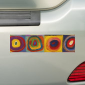 正方形のカラー勉強円 バンパーステッカー (車上)