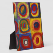 正方形のカラー勉強円 フォトプラーク (側面)