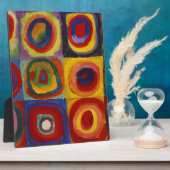 正方形のカラー勉強円 フォトプラーク (側面)