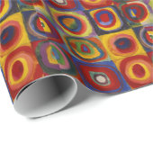 正方形のカラー勉強円 ラッピングペーパー (ロールコーナー)