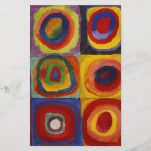 正方形のカラー勉強円 便箋