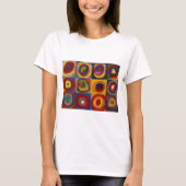 正方形のカラー勉強円 Tシャツ (正面)