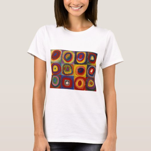 正方形のカラー勉強円 Tシャツ (正面)