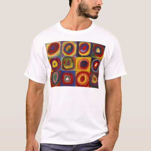 正方形のカラー勉強円 Tシャツ (正面)