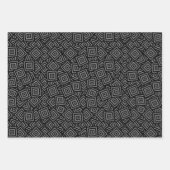 正方形のグレースケール折り返し紙シート ラッピングペーパーシート (正面2)