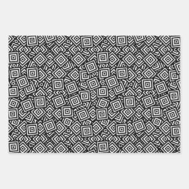 正方形のグレースケール折り返し紙シート ラッピングペーパーシート