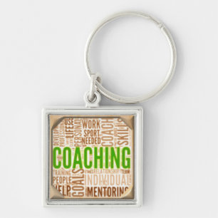 正方形のコーチのKeychain #4 キーホルダー