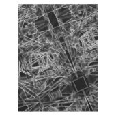 正方形のコーナー、黒い背景の灰色の線 テーブルクロス (正面)