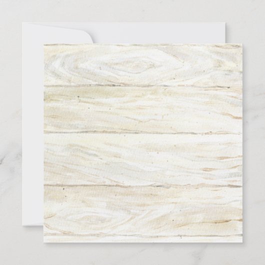 正方形のシカの枝角の赤面の花の女の赤ちゃんのシャワー 招待状 (裏面)