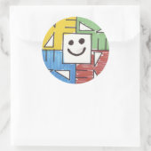 正方形のスカル ラウンドシール (バッグ)