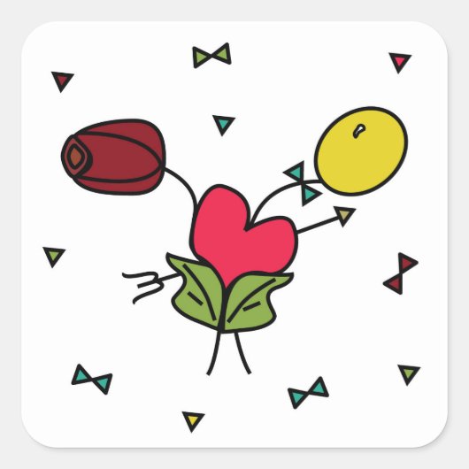 正方形のステッカー スクエアシール (正面)