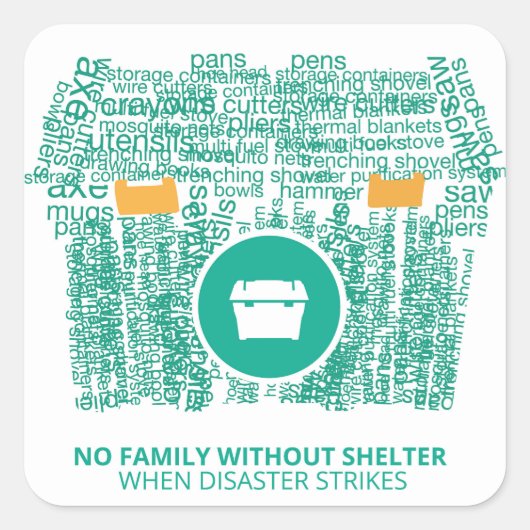 正方形のステッカー スクエアシール (正面)