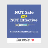 正方形のステッカー – 安全でなく、効果的でない シール (シート)