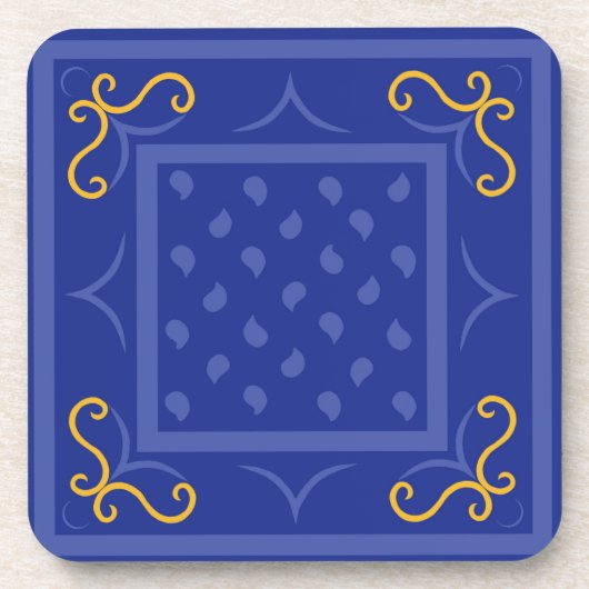 正方形のドロップ コースター (正面)