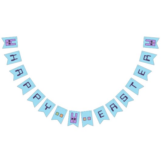 正方形のバニーのハッピーイースターの旗布の旗 バンティングフラッグ (全)