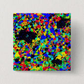 正方形のピンと抽象芸術アートワーク。 缶バッジ (正面)