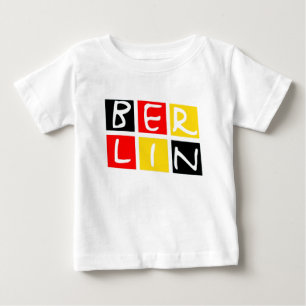 正方形のベルリン、ドイツのロゴ ベビーTシャツ