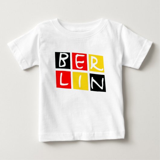 正方形のベルリン、ドイツのロゴ ベビーTシャツ (正面)