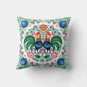 正方形のポーランドのオンドリパターン クッション (裏面)