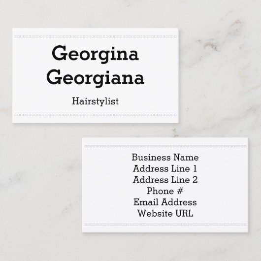 正方形のモダンで、エレガントなライン 名刺 (正面/裏面)