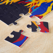 正方形のライオンのパズル ジグソーパズル (側面)