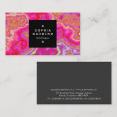 正方形のラベル01a -カラフルな鉱物 ノートカード (正面/裏面)