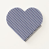 正方形のレイヤNavy Blue ノートブック (裏面)