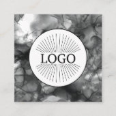 正方形のロゴ(白黒) スクエア名刺 (正面)