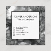 正方形のロゴ（白黒） スクエア名刺 (裏面)