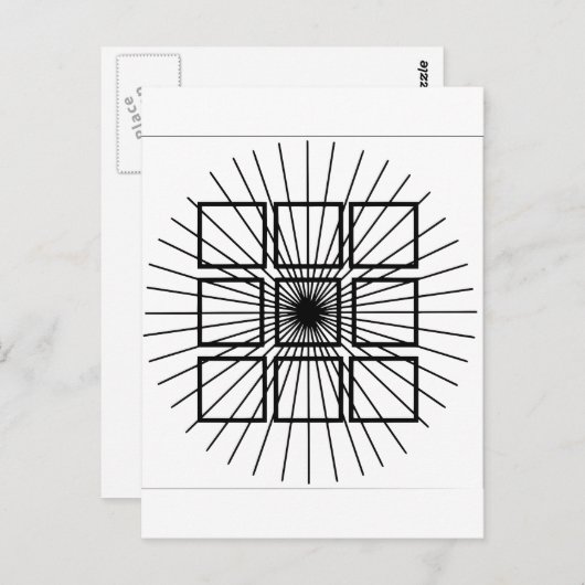 正方形の光学錯覚 ポストカード (正面/裏面)