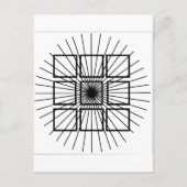 正方形の光学錯覚 ポストカード (正面)