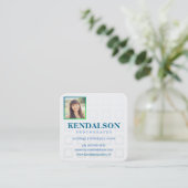 正方形の写真の格子写真撮影 スクエア名刺 (スタンド正面)