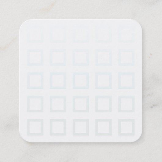正方形の写真の格子写真撮影 スクエア名刺 (裏面)
