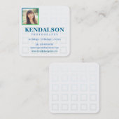 正方形の写真の格子写真撮影 スクエア名刺 (正面/裏面)