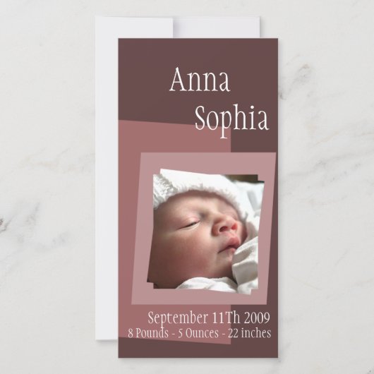 正方形の写真カード 案内状 (正面)