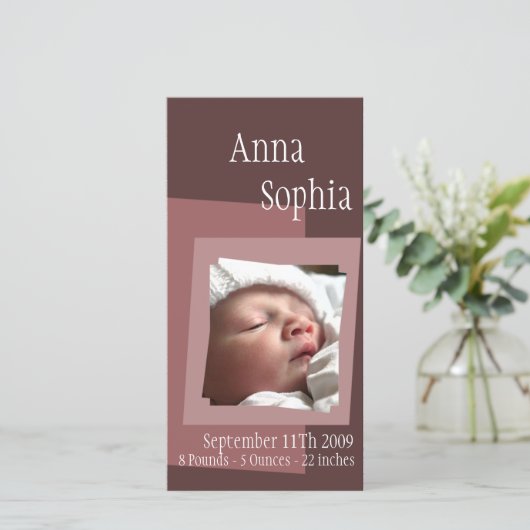 正方形の写真カード 案内状 (スタンド正面)