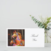 正方形の写真メリー- – ゴーラウンド馬 サンキューカード (スタンド正面)