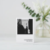 正方形の写真0107 – 下の建築 – 灰色 名刺 (スタンド正面)