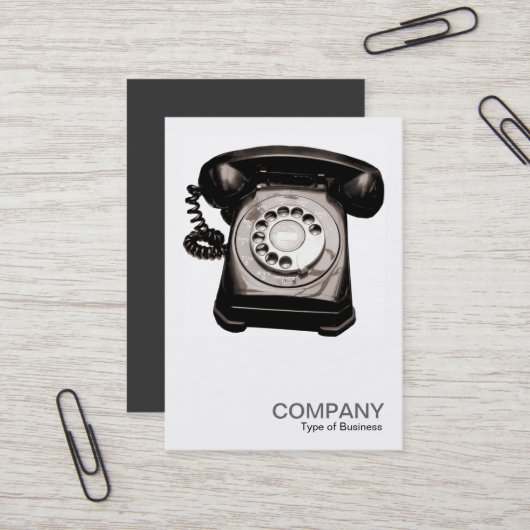 正方形の写真0123 -古い電話II 名刺 (正面/裏面インサイチュ)