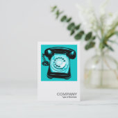 正方形の写真0126 – ホットライン – 水色 名刺 (スタンド正面)